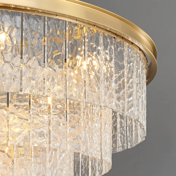 Lampa zwis Iceland ST-6308-6 Step lód kryształki pałacowa do salonu złota