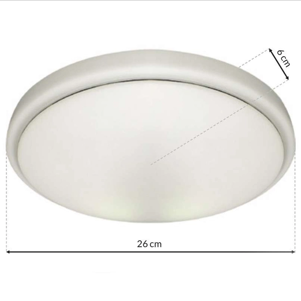 Łazienkowa LAMPA sufitowa PEPE ML6065 Milagro okrągła OPRAWA metalowa LED 10W 4000K plafon IP44 biały