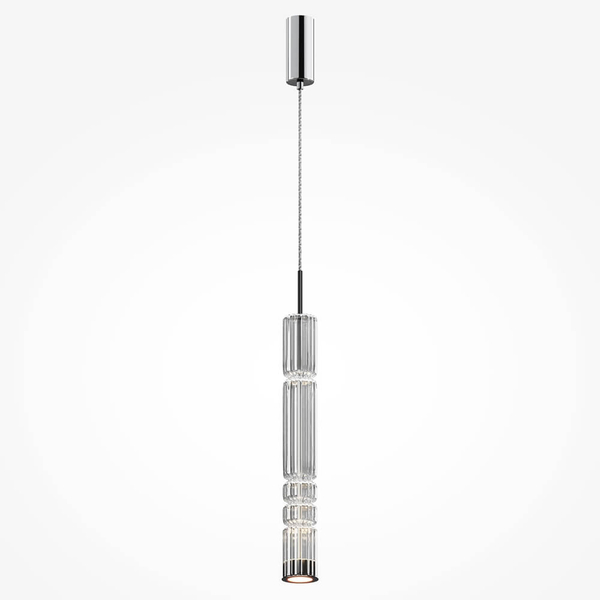 Wisząca lampa Ordo MOD272PL-L12CH3K LED 8W 3000K chrom przezroczysta