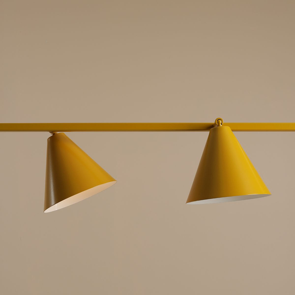 Lampa nad wyspę wisząca Form1108L14 Aldex 4-punktowa żółta