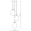 LAMPA wisząca FONDI LP-1214/3P Light Prestige szklana OPRAWA kaskada zwis przezroczysty