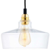 Loftowa LAMPA wisząca LONGIS 10877305 Kaspa szklana OPRAWA skandynawski ZWIS kaskada złota przezroczysta czarna