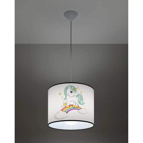 Lampa wisząca Jednorożec SL.1412 Sollux do pokoju dziecka wielokolorowa