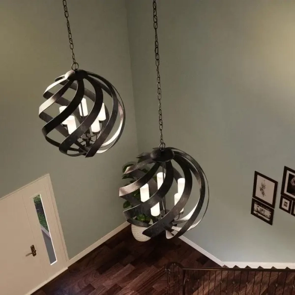 Łańcuchowa wisząca lampa Blacksmith QN-BLACKSMITH-5P-OBK IP44 czarny