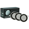 Podtynkowe LAMPY sufitowe SUN OLAL 305251 Polux zestaw 3 OPRAW okrągłych LED 10,5W 3000K do zabudowy czarne