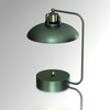 Stojąca lampa nocna Felix nowoczesna metalowa zielona złota