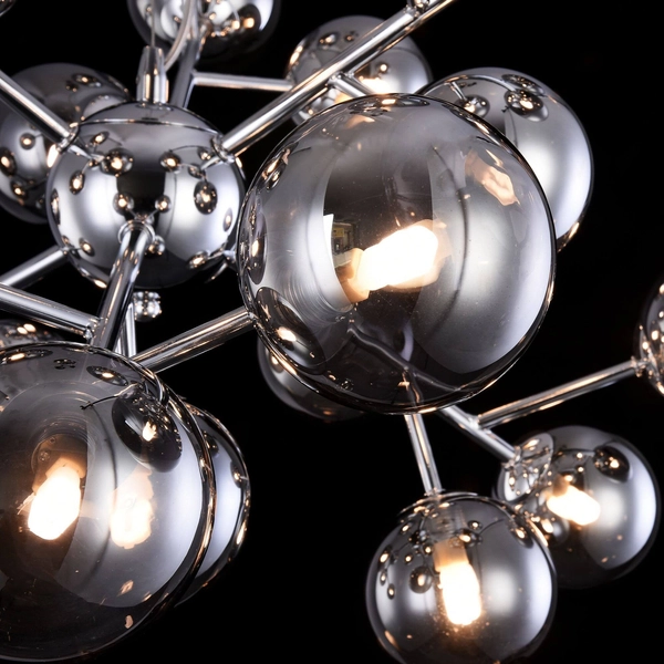 LAMPA wisząca DALLAS MOD545PL-24CH Maytoni modernistyczna OPRAWA molekuły ZWIS kule balls chrom przydymione