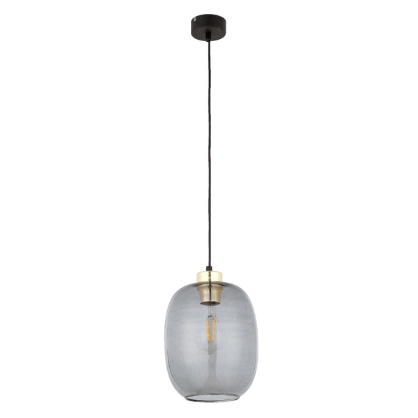 Owalna lampa wisząca Omega 4572 TK Lighting szklana czarna przydymiona