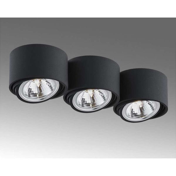 Sufitowa lampa natynkowa LUMOS 3 70256302 Kaspa spot ruchome reflektorki czarne