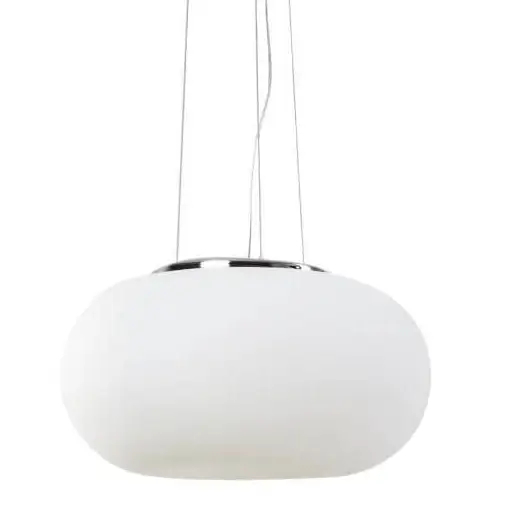 Nowoczesna lampa wisząca Inez RLD93023-3A szklana biała chrom