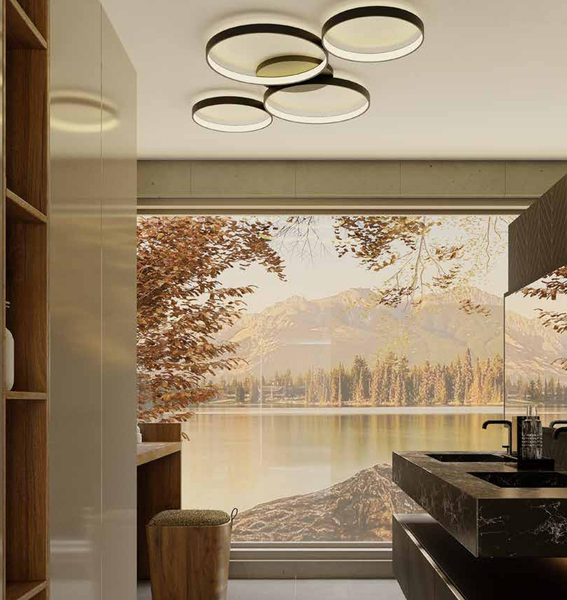 LAMPA sufitowa VELVET C0200 Maxlight metalowa OPRAWA pierścienie LED 67W 3000K rings czarne