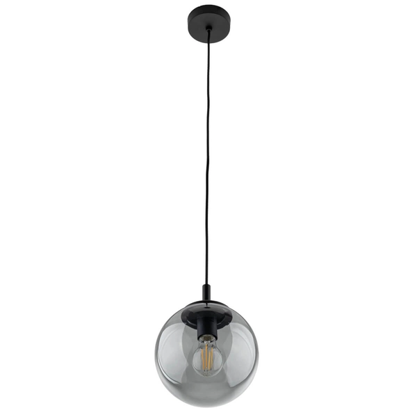 Wisząca lampa do kuchni Esme 5378 bańka ball zwis grafitowa czarna