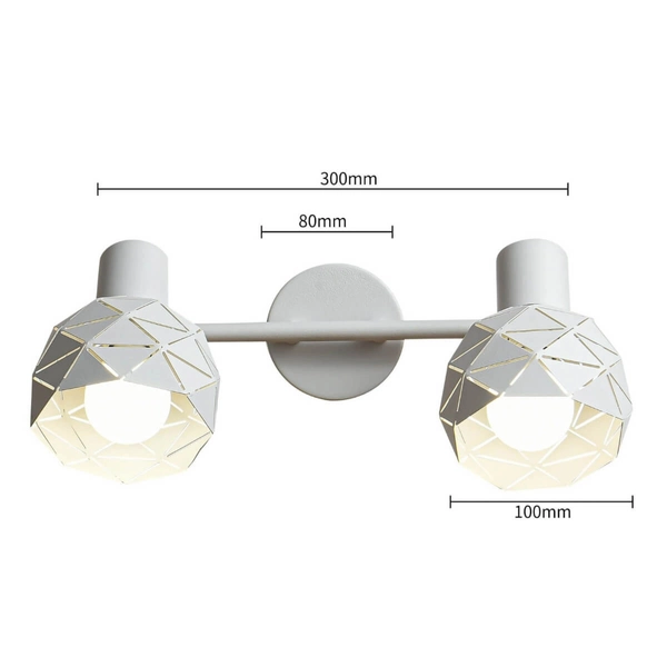 Spot LAMPA sufitowa REUS LP-8069/2WS WH Light Prestige metalowa OPRAWA regulowane reflektorki białe