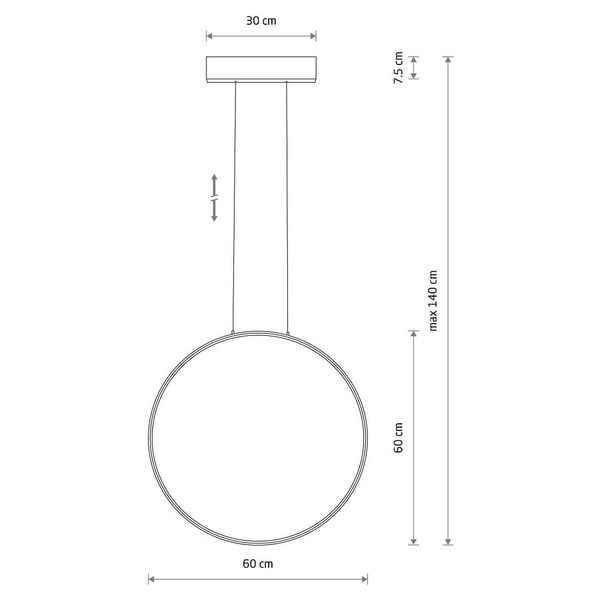 Lampa zwieszana nad stół CIRCOLO 11605 LED 21W 3000K okrąg biały