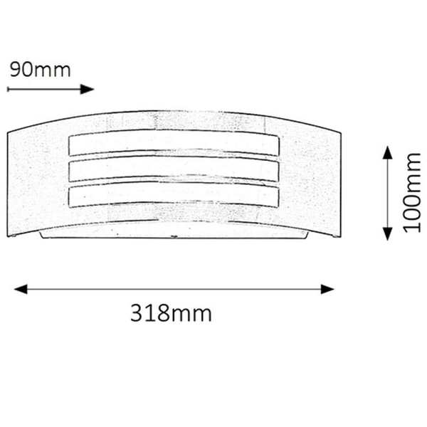 Ścienna LAMPA zewnętrzna ROMA 8410 Rabalux półokrągła OPRAWA metalowa elewacyjna outdoor IP44 satynowy chrom biała