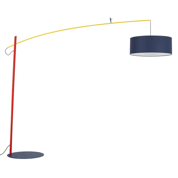 Stojąca lampa do sypialni POISE 11430 łukowa wielokolorowa