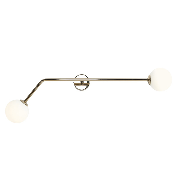 Modernistyczny kinkiet ścienny PURE 1064D30 lampa szklane kule białe złote