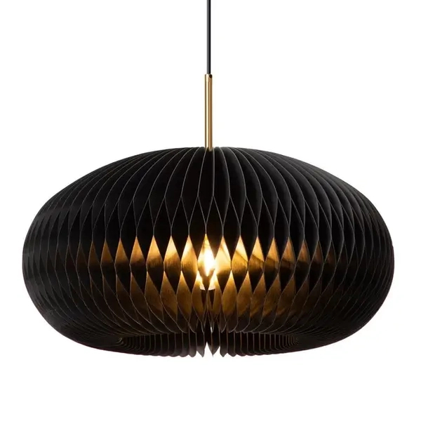 Wisząca lampa z papieru ARMONI 42401/52/30 Lucide czarny złoty