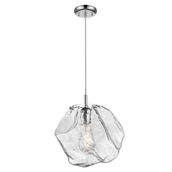 Szklana lampa wisząca kamień ROCK P0488-01A-F4AC chrom przezroczysty