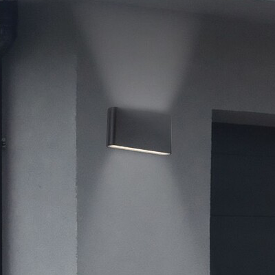 Elewacyjna LAMPA ścienna NESNA 7952 Rabalux prostokątna OPRAWA zewnętrzna LED 12W 3000K kinkiet IP54 grafitowa