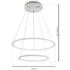 LAMPA wisząca RING ML502 Milagro futurystyczna OPRAWA LED 53W 3000K okręgi circles biała rings