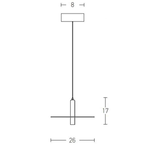 Zwisająca lampa nad stół 18139-B LED 7W 3000K do jadalni czarny