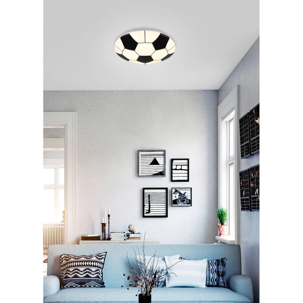 Plafon do do pokoju dziecięcego Kloppi R62941101 LED 12W 3000K czarna biała