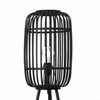 Stojąca lampa podłogowa Woodrow 94977/76 bambusowa czarny