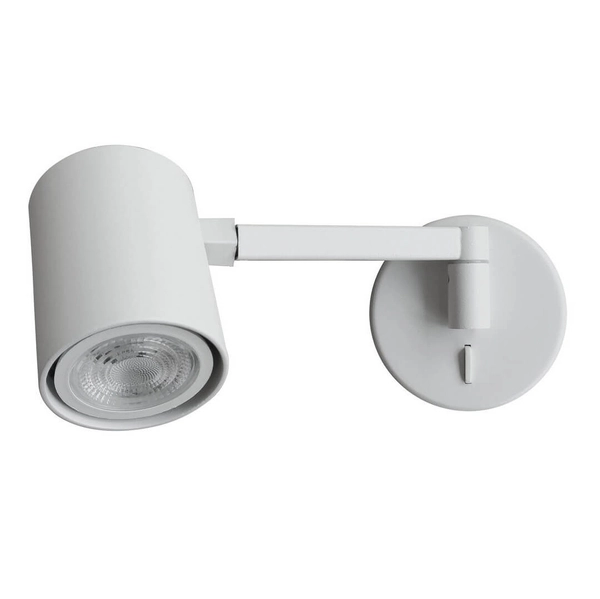 Regulowana lampa ścienna Snow LP-731/1WL WH sypialniany kinkiet do czytania biały