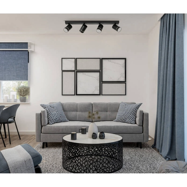 Sufitowa lampa pokojowa Selma LED 20W czarna nad stół