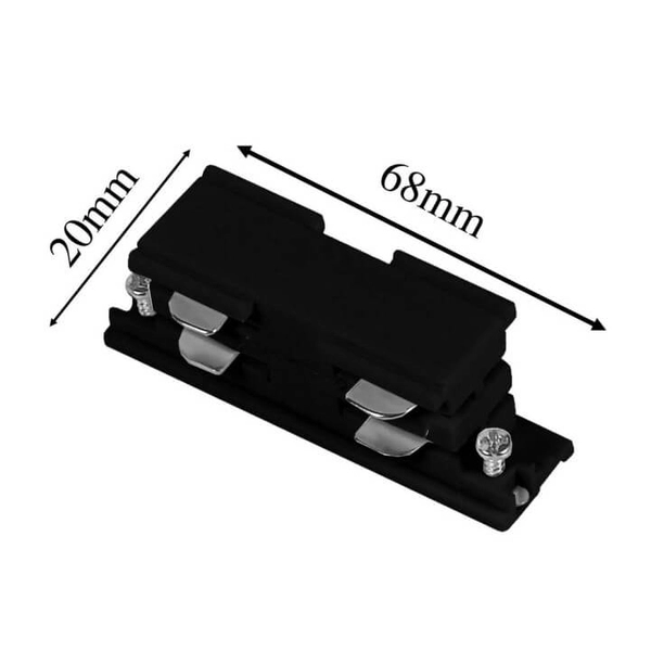 Łącznik trójobwodowy wewnętrzny LP-551/4 BK Light Prestige do systemu szynowego czarny