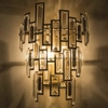 Ścienna LAMPA glamour ST PETERSBURG W02141CP Cosmolight kryształowy kinkiet pałacowy do sypialni szampański