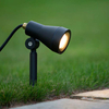 Czarna lampa gruntowa Spike 27882/05/30 outdoor IP54 z regulacją