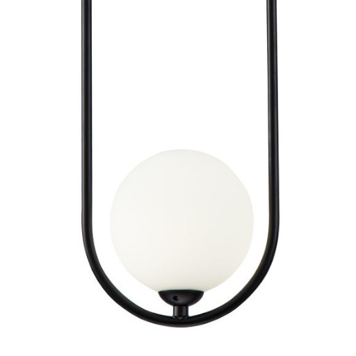 Modernistyczna LAMPA wisząca RING MOD013PL-02B Maytoni metalowa OPRAWA szklane kule balls zwis czarny