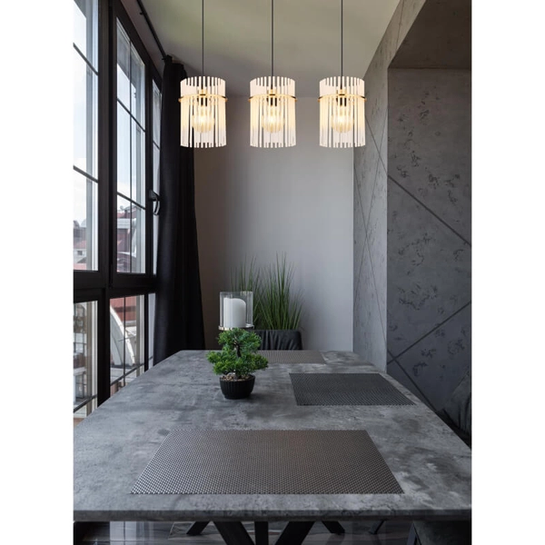 Żyrandol potrójny GORLEY 15698-3HM metalowy glamour złoty