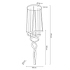 Lampa wisząca kryształowa Cordon MSE1501100194 Moosee LED 115W 3000K chrom