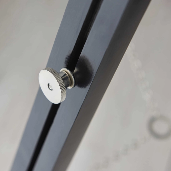 Industrialna lampa podłogowa Nautical EH-NAUTICAL-FL Endon statyw nikiel czarny