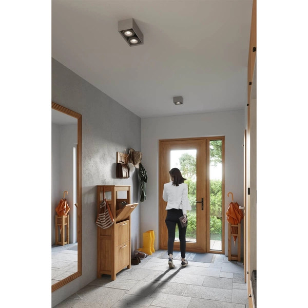 Kwadratowa lampa sufitowa SL.0883 betonowa do sypialni