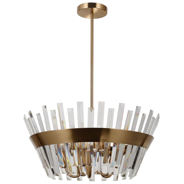 Sypialniana lampa zwisowa Altoya PND-22450-5A-HBR Italux kryształy mosiądz