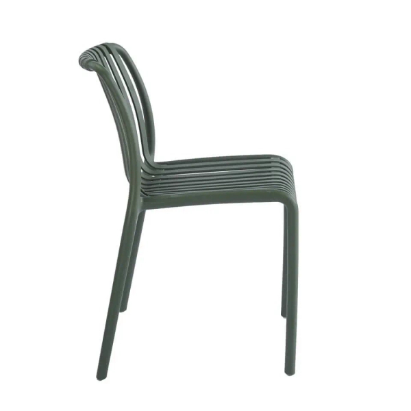 Ogrodowe krzesło STRIPS zielone KH1501100382 wys. 78 cm na taras