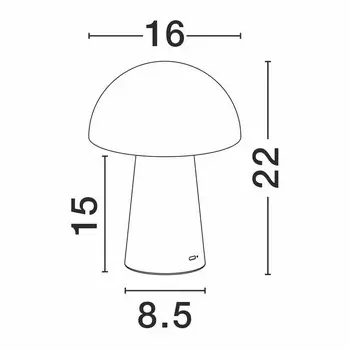 Stołowa lampka dotykowa CASTORO LE45586 LED 2W 3000K grzyb zielony