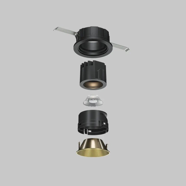 Odblaskowa rama do lamp podsufitowych Wise Ring057-7-MG czarna