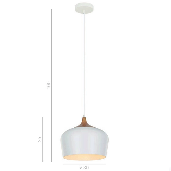 LAMPA wisząca BRITTA MDM-2681/1M W Italux metalowa OPRAWA kulisty ZWIS skandynawski biały
