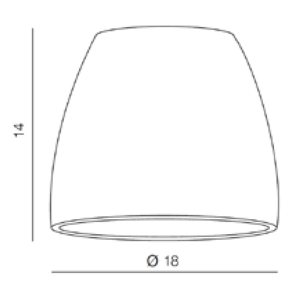 Metalowy klosz do lampy Shade Za AZ2593 Azzardo 18 cm tuba aluminium