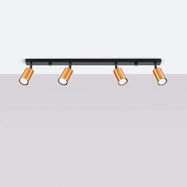 Lampa sufitowa do jadalni Winx SL.1379 Sollux na listwie czarny miedziany