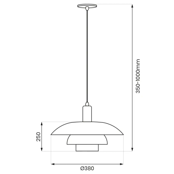 Minimalistyczna lampa wisząca FERRO ML1048 do salonu biała