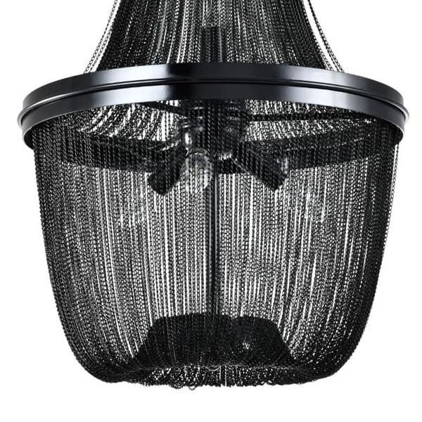 Wisząca lampa vintage glamour Roma p04543bk Cosmolight metal czarna