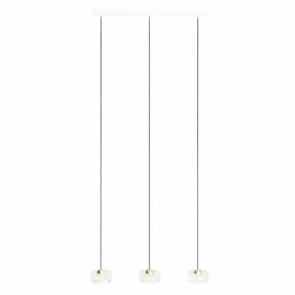 Wisząca lampa na listwie Lipari P0545 LED 22W 3000K potrójna złota