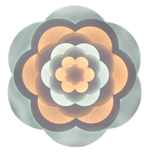 LAMPA sufitowa VEN P-666/4 dekoracyjna OPRAWA plafon LED 74W kwiat biały