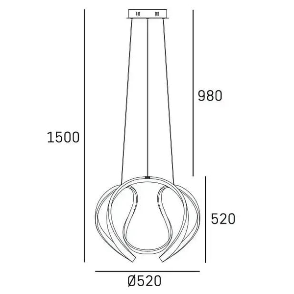 Designerska lampa wisząca Tokyo P01663CH Cosmolight LED 44W 3000K metal biała srebrna